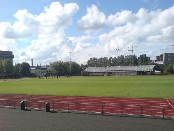 University of Birmingham. Спортивные площадки и трек